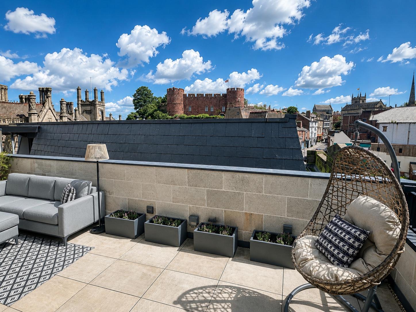 Rooftop terrace at The Penthouse Shrewsbury